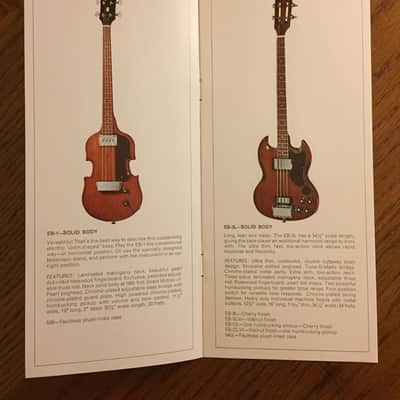 ORIGINAL Vintage 1970 Gibson Electric Basses Catalog - 8 page catalog VERY RARE! image 3