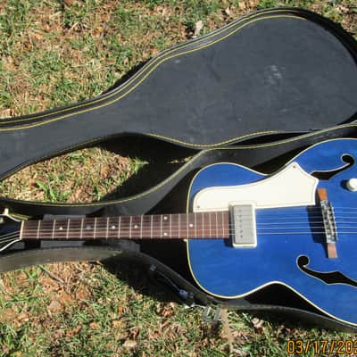 National Archtop Electric Guitar, 1956, Blue Finish, Kluson Tuners.SSC, image 1