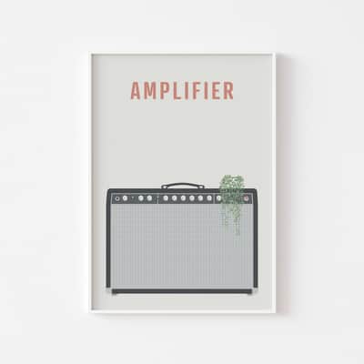 Fender Amplifier Print - Guitar Amp Poster, A3 Size image 1