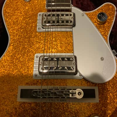 Gretsch G6129T-89 Vintage Select '89 Sparkle Jet with Gretsch Hardshell Case and all Case Candy 2025 Model in Gold Sparkle image 3