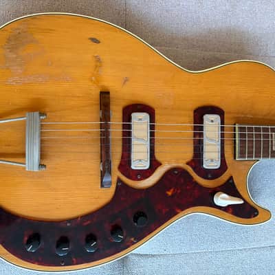 1959 Harmony H49 Stratotone Jupiter w/ DeArmond Gold Foil Pickups + 1958 Silvertone 1451 Tube Amp image 3