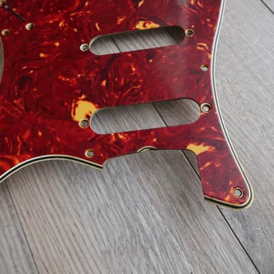 62 Fender Stratocaster celluloid tortoise pickguard AVRI USA 1960 thru 1962 strat guard image 14