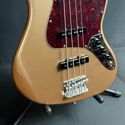 Fender American Professional Classic Jazz Bass 4-String Bass Guitar Faded Firemist Gold w/ Gig Bag image 3