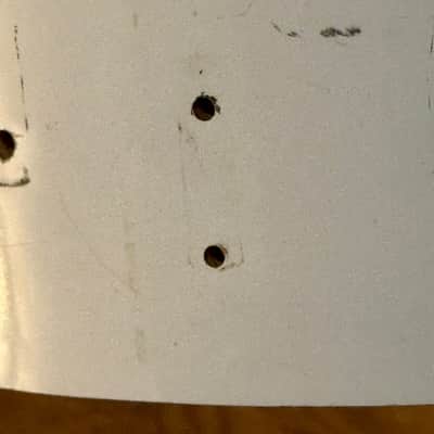 Ludwig 15" Marching Snare Drum Shell Vintage Blue and Olive Badge - White image 7