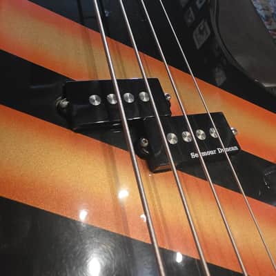 1983 Kramer Stagemaster Bass - Aluminum Neck - Black with Graphics - w/OHSC image 8
