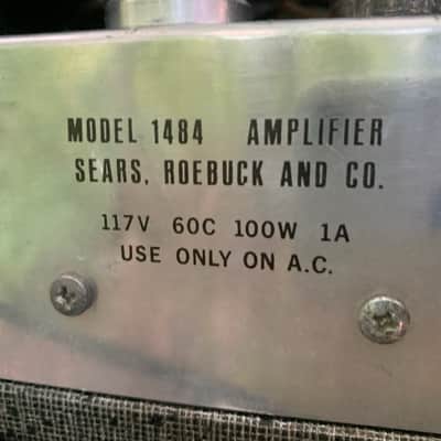 Silvertone Model 1484 Twin Twelve 60-Watt 2x12 Piggyback 1960s - Gray image 13