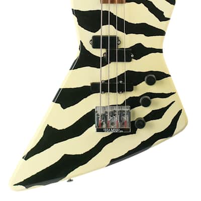 1984 Hamer Blitz Bass Black & White Zulu Stripe #410972 image 3