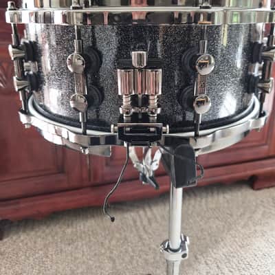Sonor sq2 6x14"snare Heavy beach wood black sparkle lacquer - Black sparkle image 7