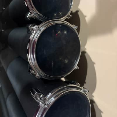 Vintage 1980's Octobans Tube Toms-8 Piece High & Low Pitch Set with Stand-Unknown Brand image 4