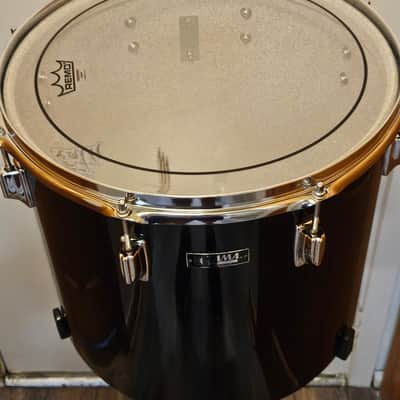 1978 Tama Imperialstar 14x16 Concert Tom Jet Black Made in Japan Vintage image 4