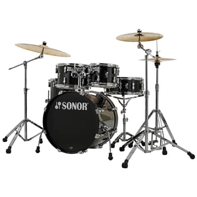 Sonor AQ1 20" Piano Black Studio Drumset image 1
