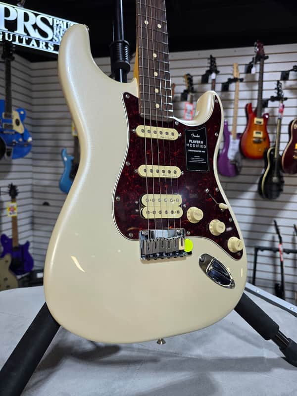 Fender Player II Modified Stratocaster 2025 Electric Guitar - Olympic Pearl w/ Gig Bag & PLEK*D #547