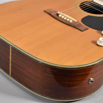1970s Ariel Dreadnaught Natural Finish Acoustic Electric Guitar image 6