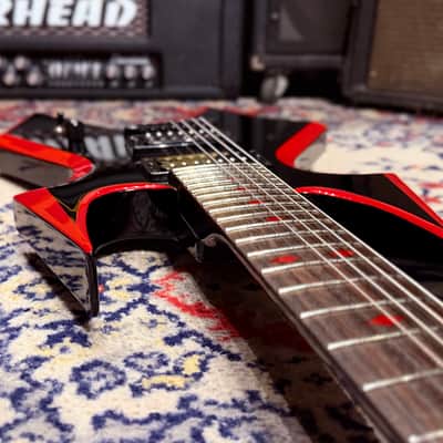 2007 B.C. Rich MK3 Warbeast 7-String - Black w/ Red Bevel image 15