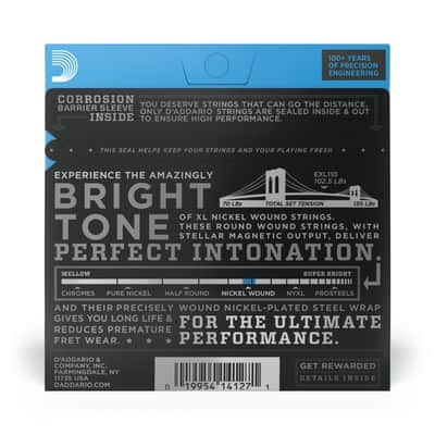 D'Addario 10-46 Regular Light, XL Nickel Electric Guitar Strings, EXL110 image 2