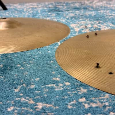 VINTAGE 14” Sabian AA SIZZLE Hats 975g 1338g image 8