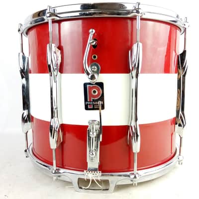 Premier 12x14" Marching Snare Drum Top-Parallel Throw-Off 3Ply African Mahogany image 1