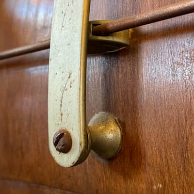 VINTAGE 1940's Leedy Trap Kit in Natural Mahogany - 14x28, 7x11, 9x13 image 11