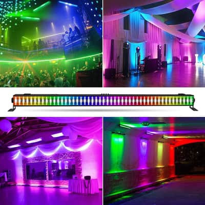 Led Wash Light Bar For Party - 100W 288Leds Rgbw Dmx Light Bar With Chasing Function Strobe Effect Pixel Light Bar Uplights For Wedding Church Nightclubs Dj Events Stage Lighting image 6