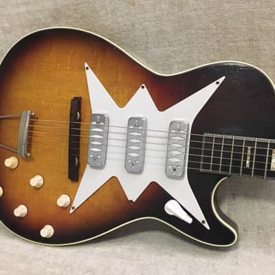 Airline 7209 Harmony Stratotone Roy Smeck 3 Dearmond Pickup 1960 Vintage Sunburst image 1