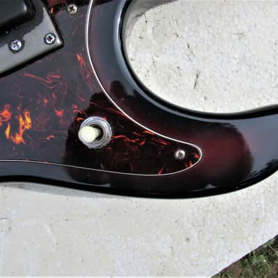 Rhythmline Mosrite Copy Guitar,  1960's  Japan, Sunburst, Case, Beautiful image 8
