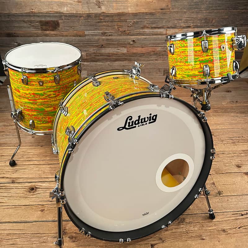 Ludwig Classic Maple 3pc. 13/16/24 USED Citrus Mod image 1