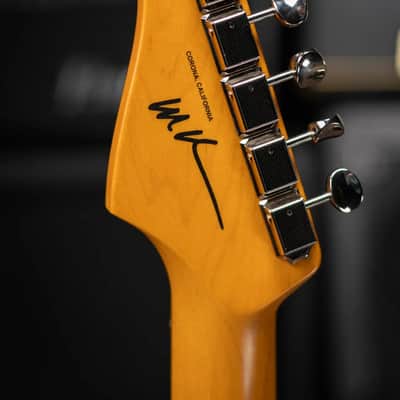 Fender Michael Landau Coma Stratocaster - Coma Red with Vintage-Style Navy Blue Hardshell Case - Demo image 7