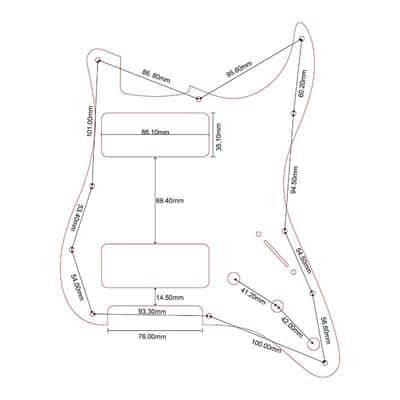 Stratocaster Guitar PICKGUARD-3Ply Vintage Yellow image 3