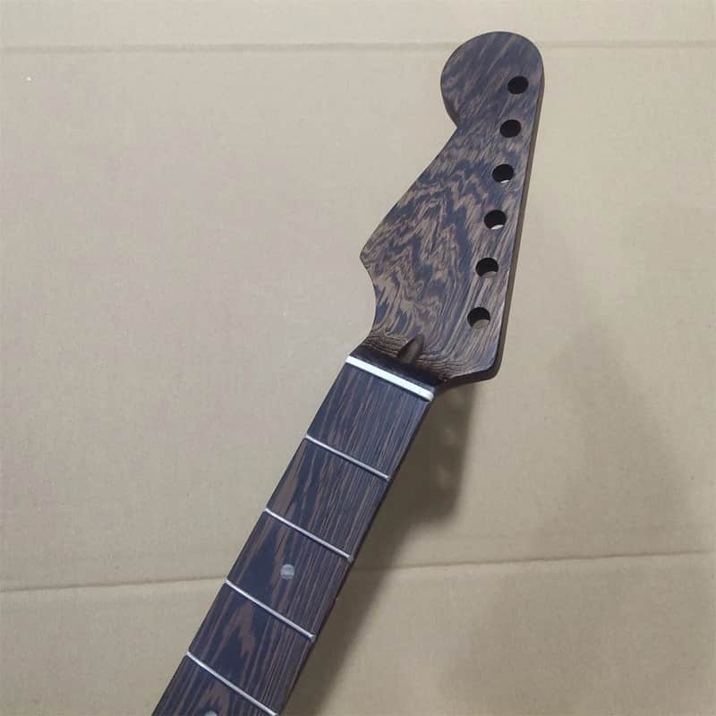 Lefty Wenge Wood Guitar Strat Style Neck, 22 Frets Fingerboard image 1