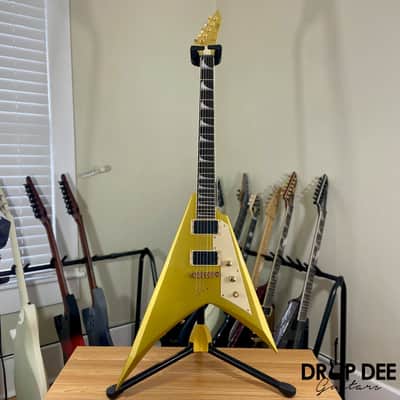 ESP LTD Kirk Hammett Signature KH-V Electric Guitar w/ Case - Metallic Gold image 2