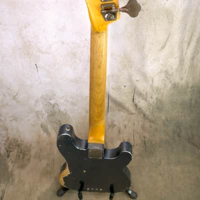 Alnus Bass luthier Made '51 P Bass - Aged Charcoal Frost Metallic image 16