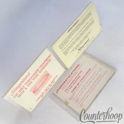 *Slingerland Warranty Cards Vintage 70s Niles, ILL +HSS MusicYo Richmond, VA 90s image 1