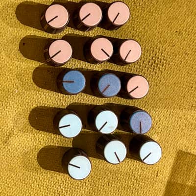 Lot of 18 Various Color Mixer Knobs - Cream/Blue/Grey image 1