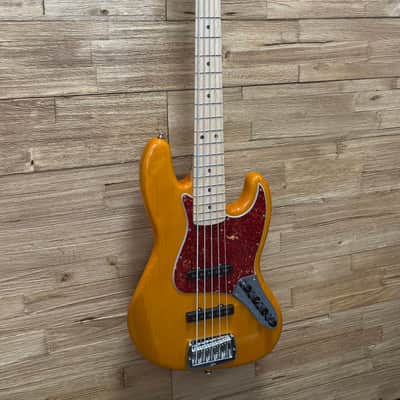 G&L JB-5 USA 5- string Jazz Bass -2022 - Honey Amber- Pine body -w/Sadowsky Preamp + OHSC image 2