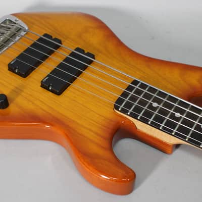 1995 G&L L-5500 Transparent Amber 5-String Active Bass w/HSC image 9