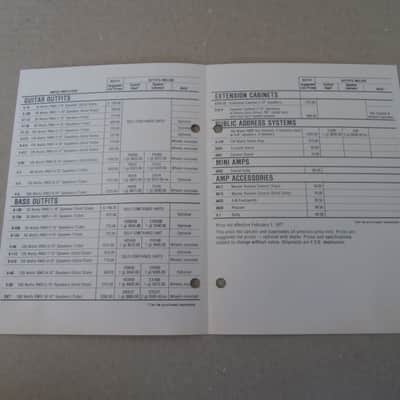 Vintage February 1977 Ampeg Amplifier Price List! Rare, Original Case Candy, Paperwork! image 2