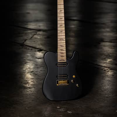 Schecter USA CUSTOM SHOP PT-7 Black Satin 7-String Electric Guitar w/ Black Tolex Case NOS image 1