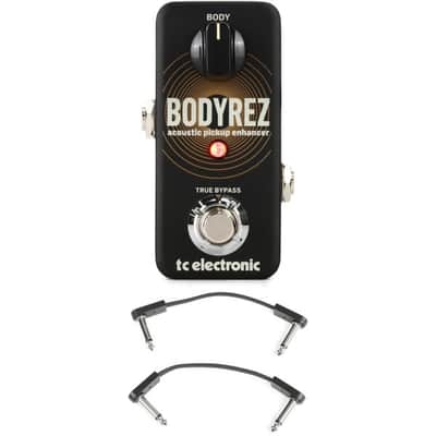 TC Electronic BodyRez Acoustic Pickup Enhancer Pedal with 3 Patch Cables image 2