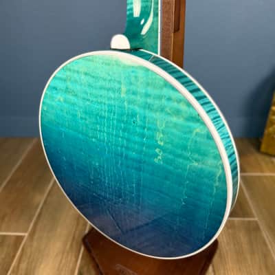 Custom Deering Maple Blossom Caribbean Blue Fade 5-String Banjo image 8