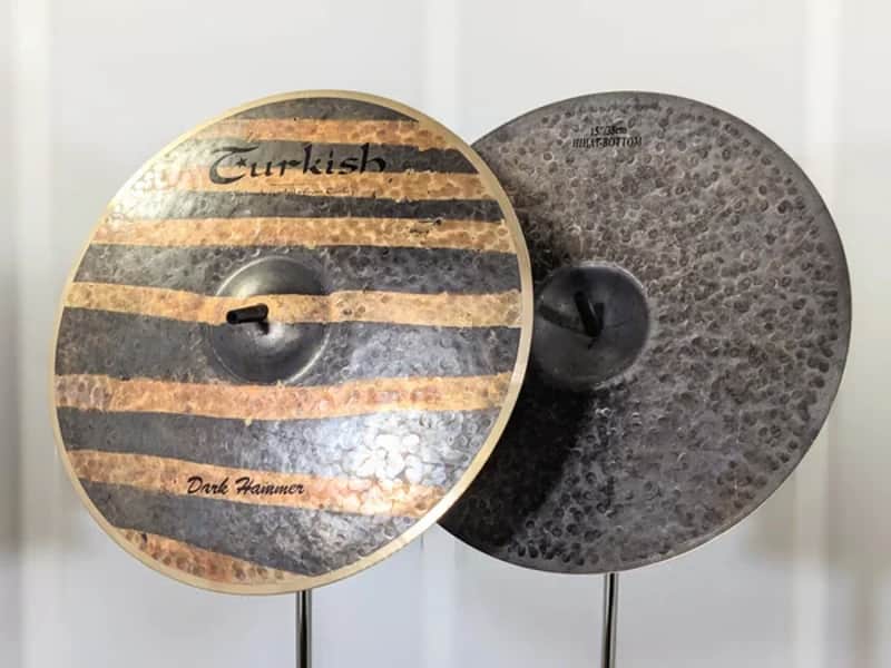 NEW Turkish 15" Dark Hammer hi-hats (1122/1254g) REDUCED with VIDEO SOUND FILE image 1