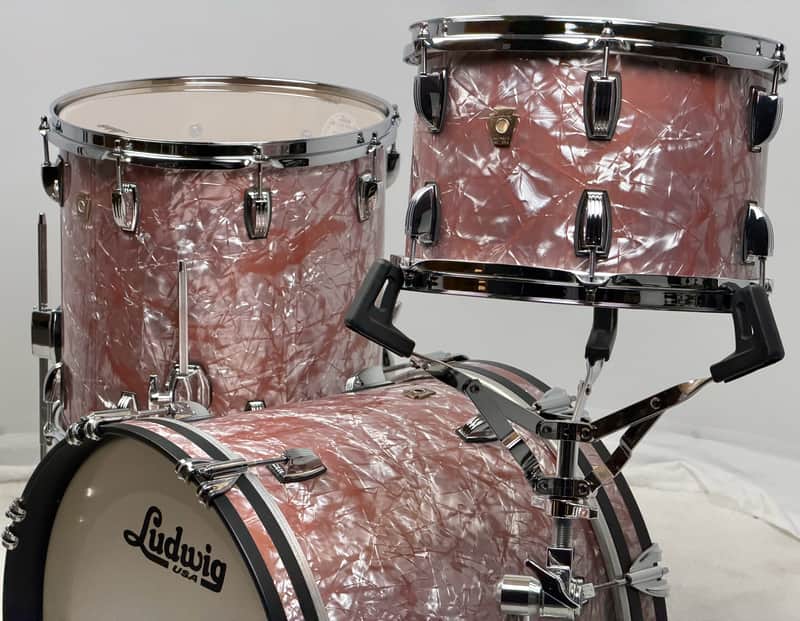 Ludwig 18/12/14" Classic Maple Jazzette Drum Set - Rose Marine Pearl image 1
