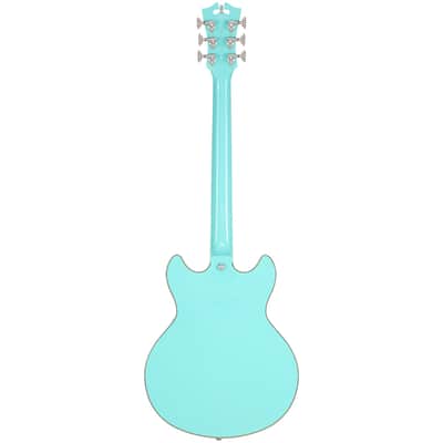 D'Angelico Premier Mini DC Electric Guitar, Surf Green image 4