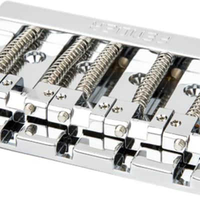 Immagine Fender HiMass 5-String Bass Bridge Assembly, Zinc Saddles, Chrome - 2