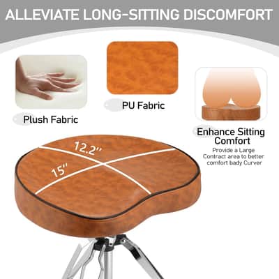 Drum Throne with Backrest, Drum Stool Adjustable Height With 5A Drumstick image 7