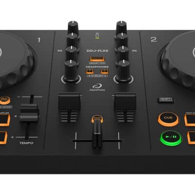AlphaTheta DDJ-FLX2 DJ Controller + Headliner Noho Laptop Stand image 2