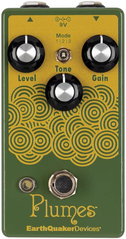 EarthQuaker Devices Plumes Small Signal Shredder Overdrive 2019 - Present - Green / Yellow Print image 1