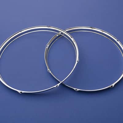 Slingerland Chrome Over Steel 16" Hoops 8 Holes Niles Vintage No.2 image 2
