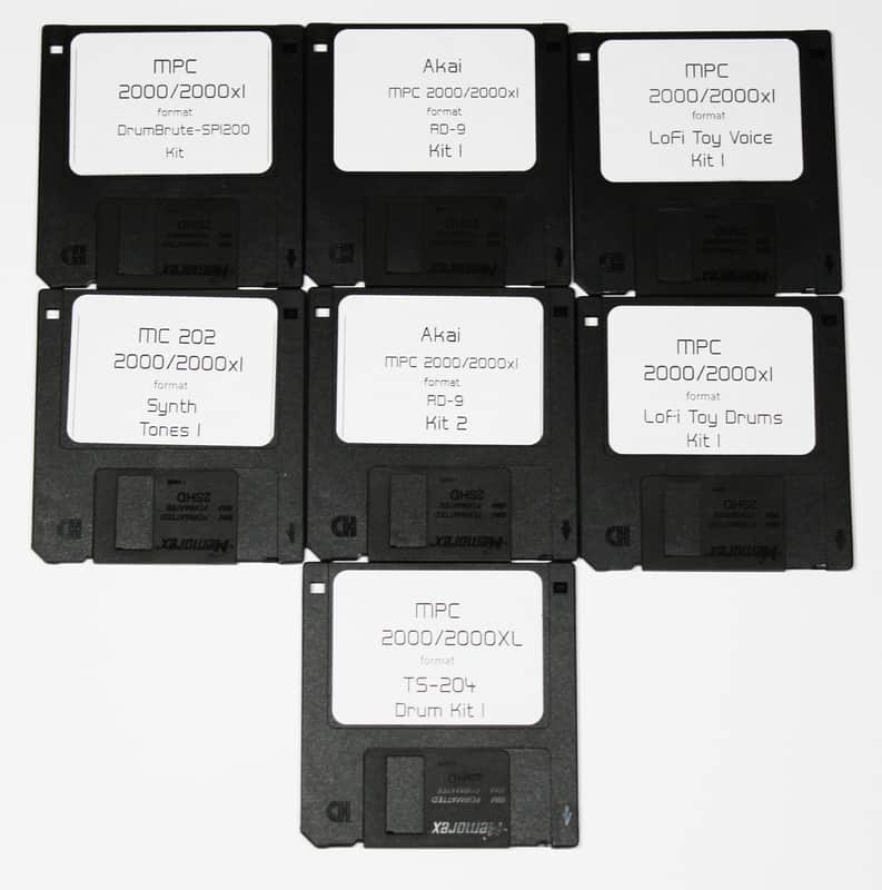 Akai MPC 2000 2000xl Format Floppy Disk Sample Library Drumbrute SP1200 Tama Techstar TS 204 LoFi Toys RD9 MC 202 image 1
