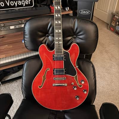 Eastman T486-RD Thinline Archtop Double Cutaway 2010s - Red image 1