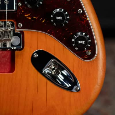Fender Michael Landau Coma Stratocaster - Coma Red with Vintage-Style Navy Blue Hardshell Case - Demo image 12